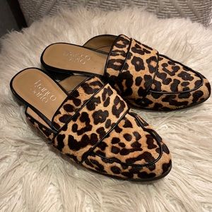 Franco Sarto Leopard Open Loafers